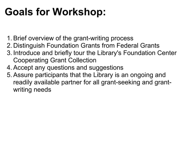 Grant Writing Basics Ppt