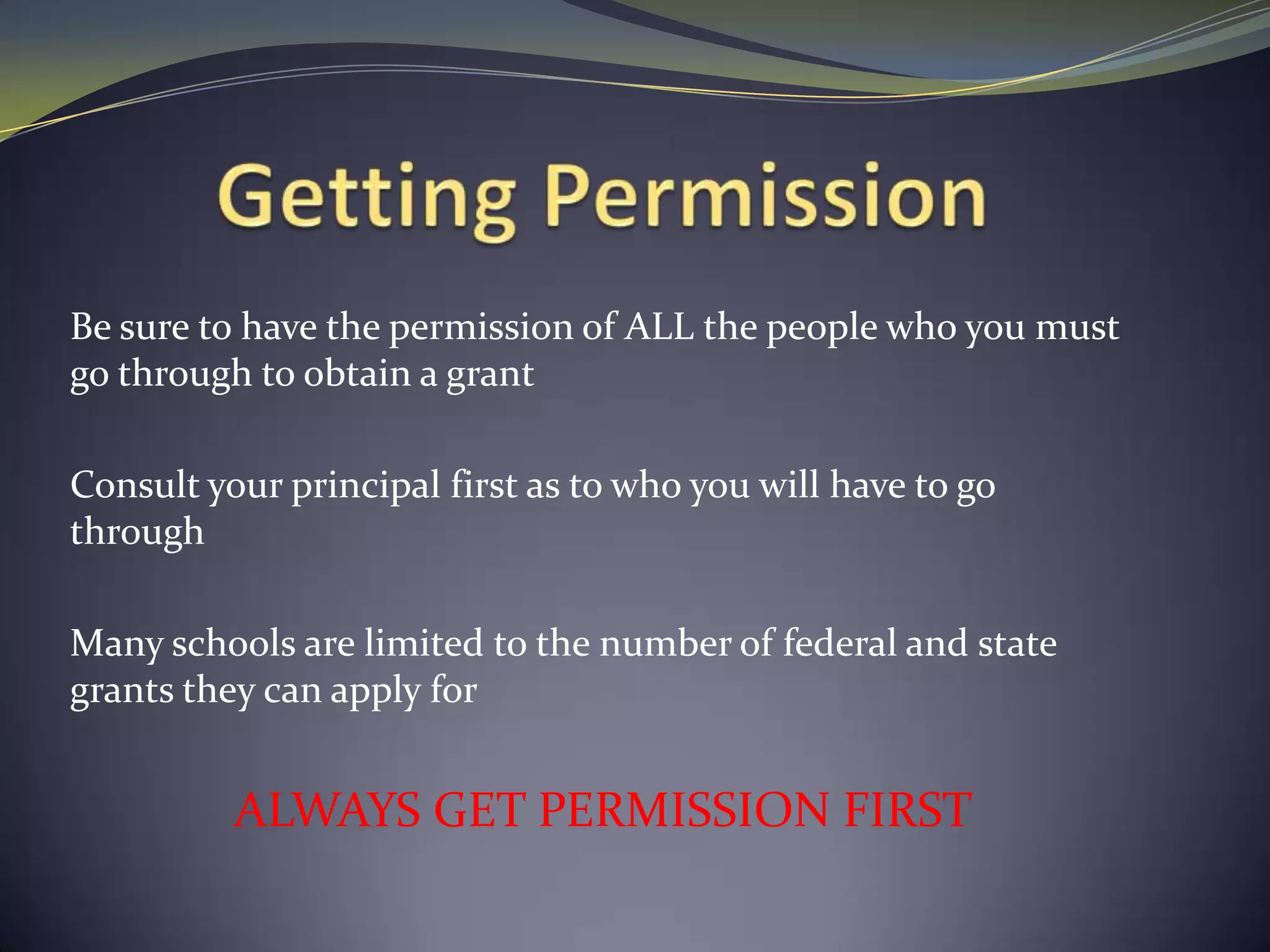 Types of GrantsPublic Funding