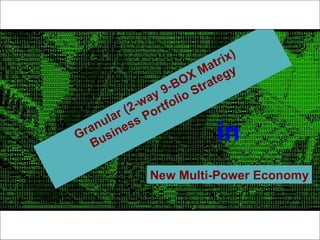 Granular (2-way 9-BOX Matrix)  Business Portfolio Strategy in New   Multi-Power Economy 