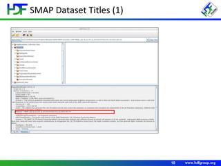 SMAP Dataset Titles (1)
10
 