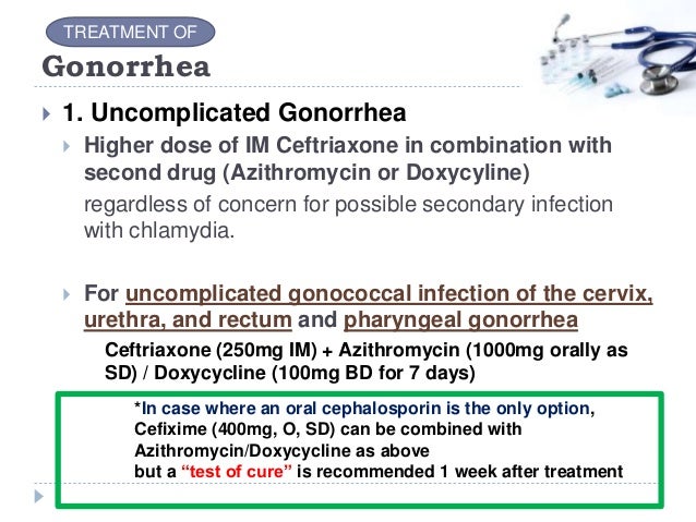 Doxycycline dosage for malaria gonorrhea