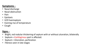 Granulomatous diseases of nose | PPTX