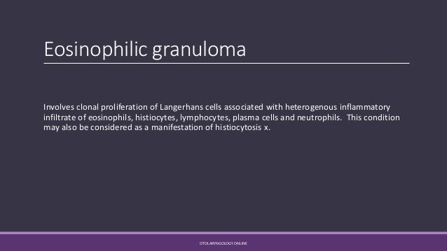 granulomatous lesions of nose eosinophilic granuloma