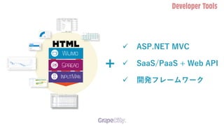 ✓ ASP.NET MVC
✓ SaaS/PaaS + Web API
✓ 開発フレームワーク
 