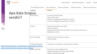 Sukses Tembus Scopus? Good Research and Publication Practices (GRAPE)