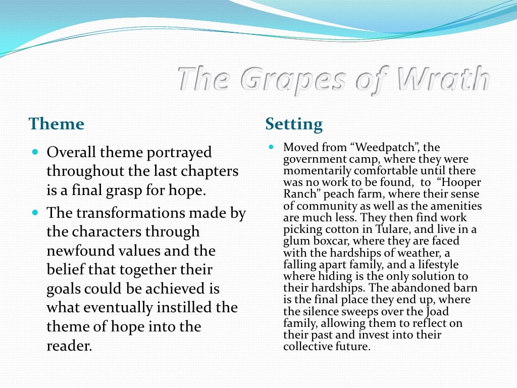 Grapes Of Wrath Study Guide Chapters 2630