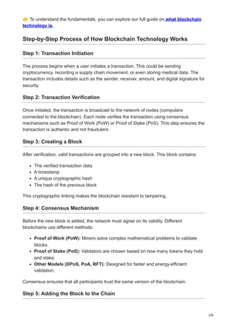 How Blockchain Technology Works – Step by Step Guide 2025 | PDF