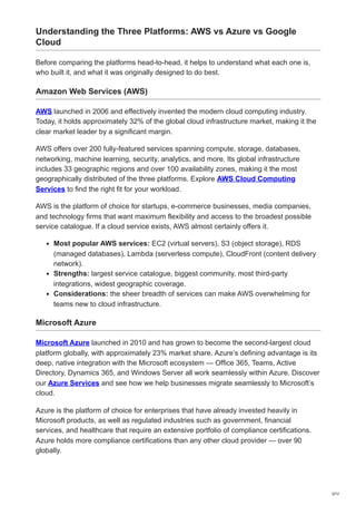 How to Choose the Right Cloud Platform for Your Business: AWS vs Azure ...