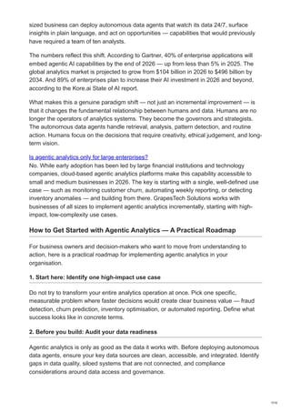 What is Agentic Analytics? Use Caes and How It Works? | PDF