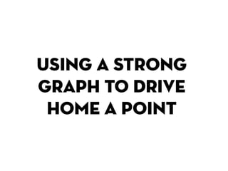 Using a strong
graph to drive
 home a point
 