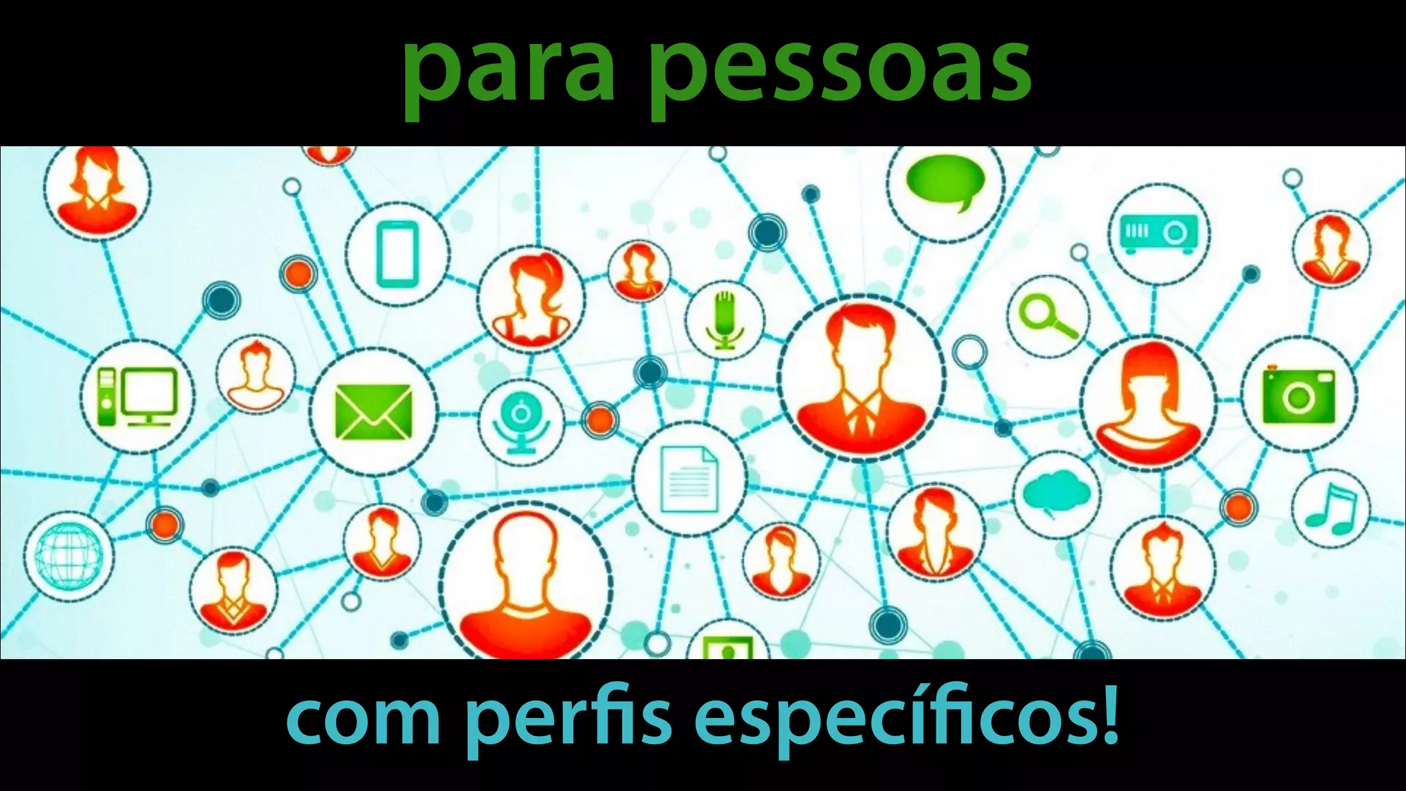 para pessoas 
com perfis específicos! 
 