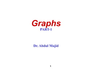 1
Graphs
PART-1
Dr. Abdul Majid
 