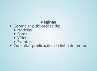 Páginas
Gerenciar publicações de:
Notícias
Fotos
Vídeos
Eventos
Consultar publicações da linha do tempo
 