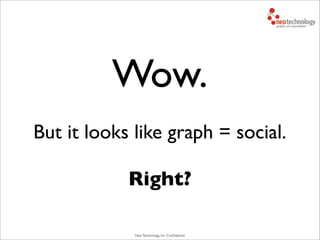 Neo Technology, Inc Conﬁdential
Wow.
But it looks like graph = social.
Right?
 