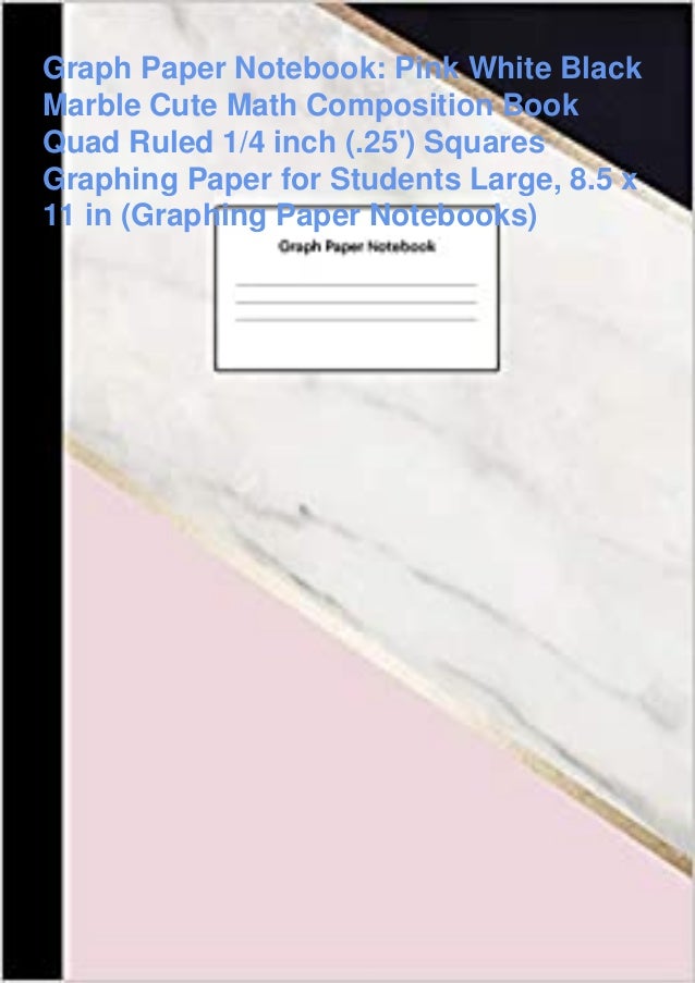 Ebook Pdf Graph Paper Notebook Pink White Black Marble Cute Math