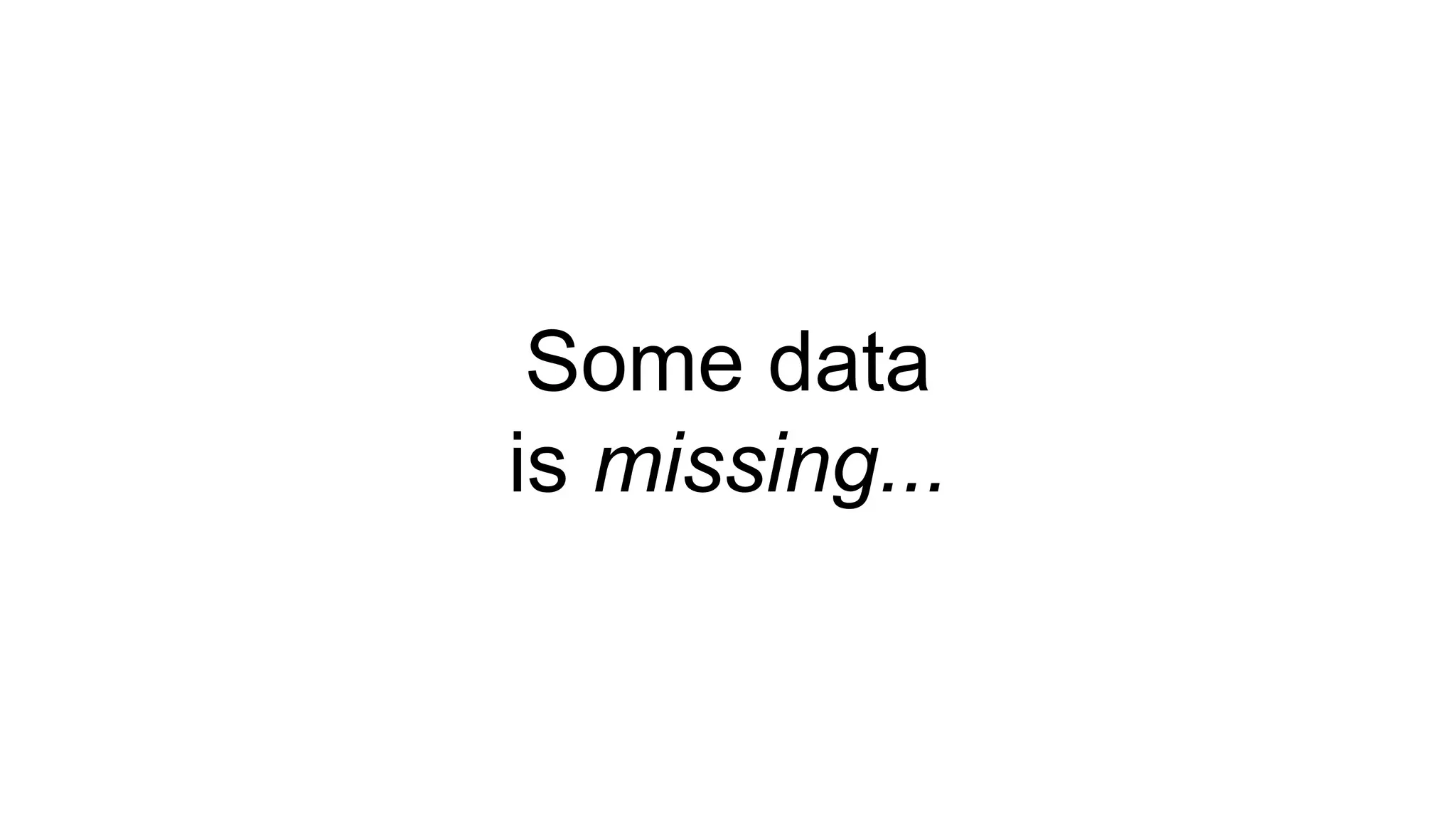 Some data
is missing...
 