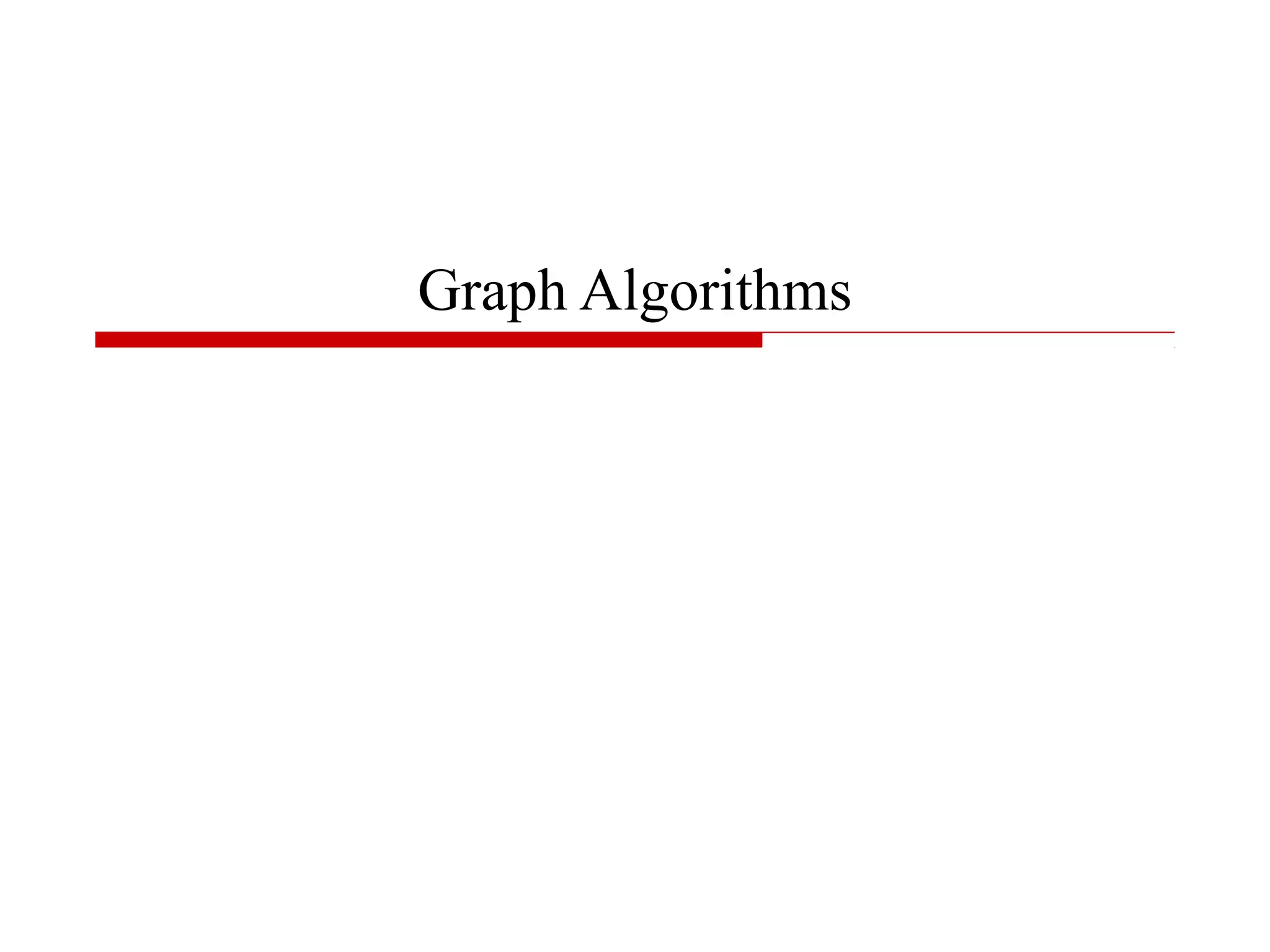 Graph algorithms | PPT