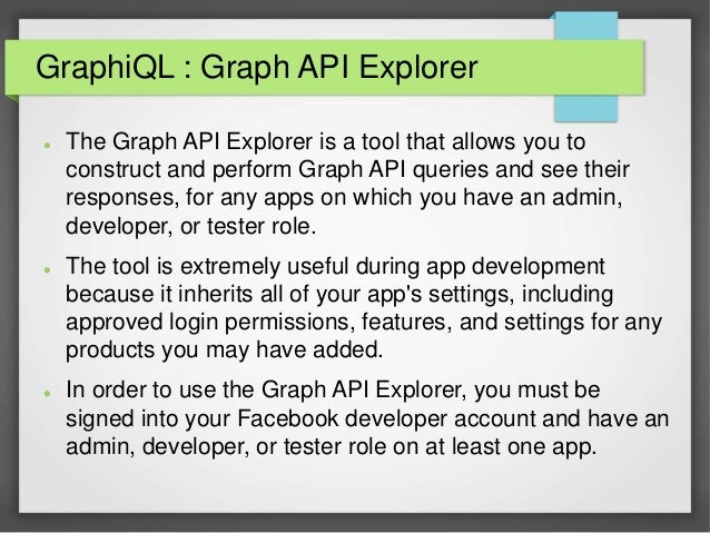 REST API Graph API GraphQL GraphiQL Presentation