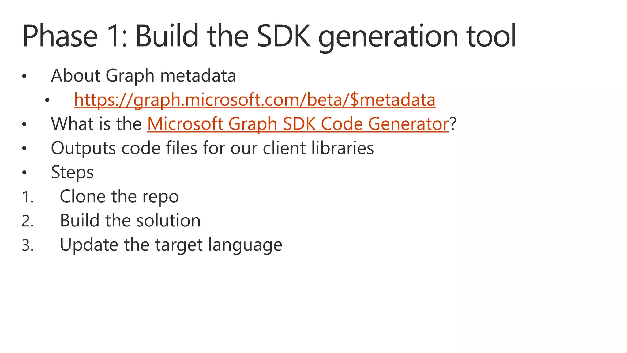 https://graph.microsoft.com/beta/$metadata
Microsoft Graph SDK Code Generator
 