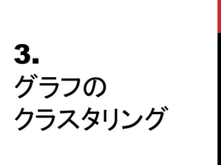 3.
グラフの
クラスタリング
 