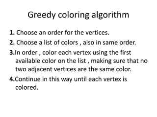 Graph coloring algorithm | PPTX | Computing | Technology & Computing