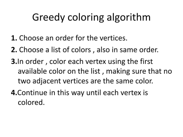 Graph coloring algorithm | PPT