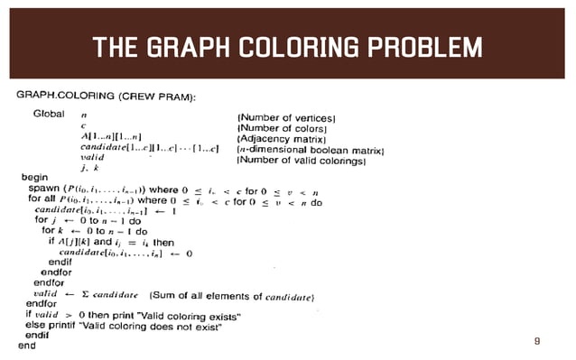 Parallel Algorithm for Graph Coloring | PPT