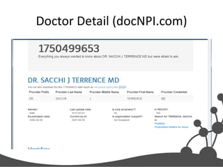 Doctor Detail (docNPI.com)

 