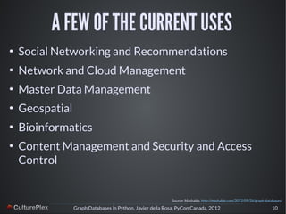 Graph Databases in Python (PyCon Canada 2012) | PDF