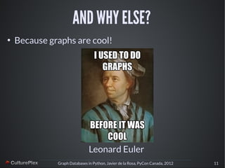 Graph Databases in Python (PyCon Canada 2012) | PDF