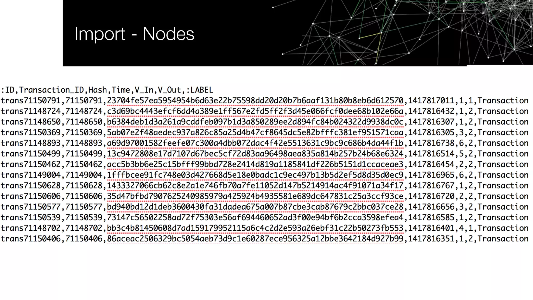 Import - Nodes
 