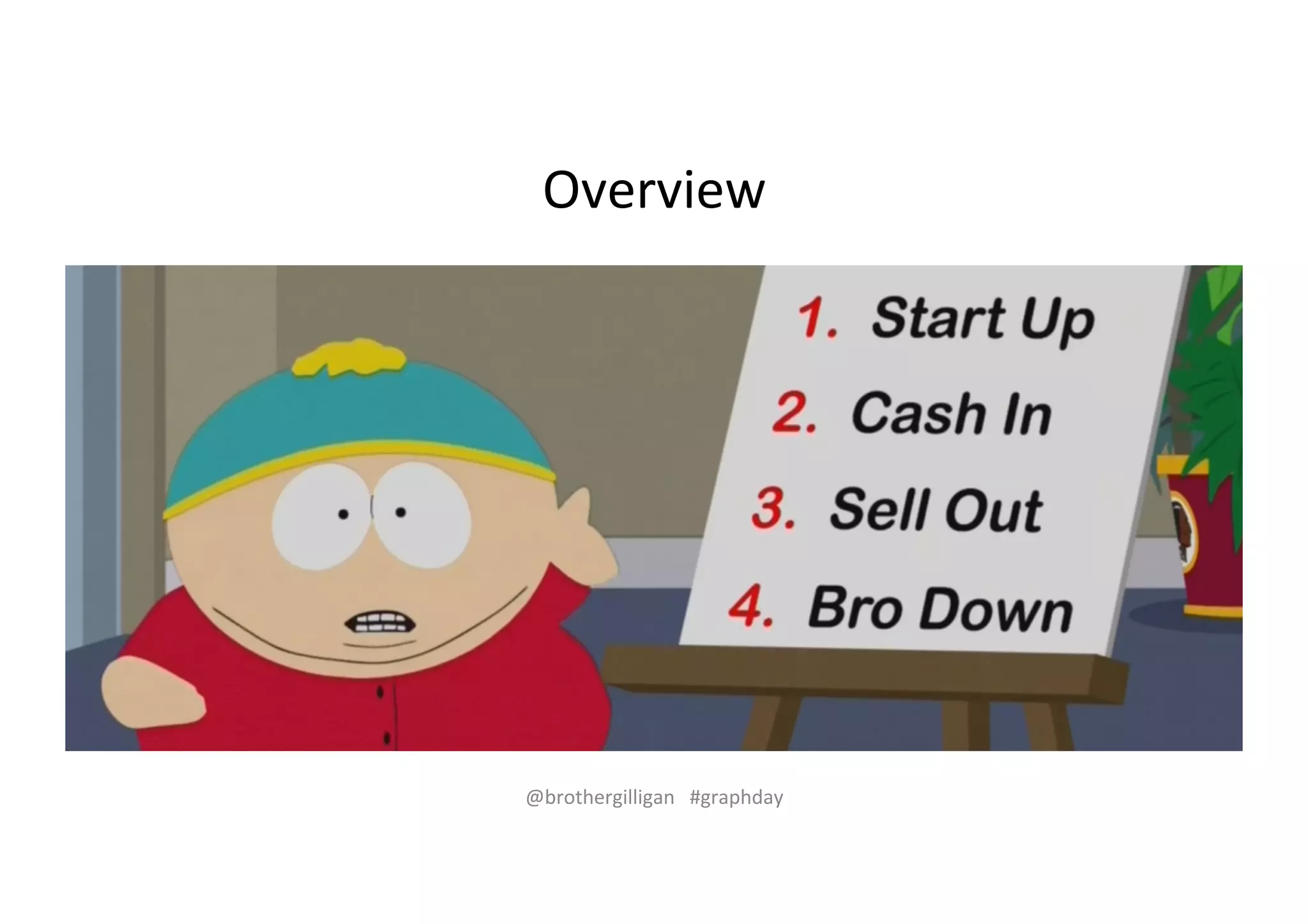 Overview% 
@brothergilligan%%%#graphday% 
 