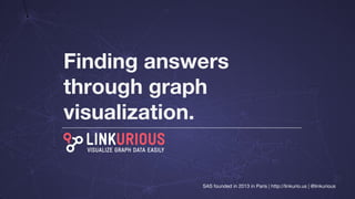 Finding answers
through graph
visualization.
SAS founded in 2013 in Paris | http://linkurio.us | @linkurious
 