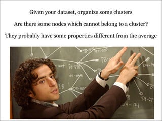 Given your dataset, organize some clusters

   Are there some nodes which cannot belong to a cluster?

They probably have ...