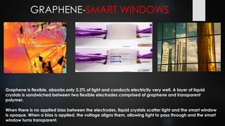 Int. J. Electrochem. Sci., Vol. 8, 2013 11688
Figure 4. J-V curves of DSSCs with Pt counter electrode and MoS2/graphene counter electrode in
different thickness (Reproduced with permission from ref. [98]).
3.5 Electrochemical sensors
Sensors are widely used in our daily life and its applications becoming increasing in
electrochemical, biological and environment detections. Sensors studies have been widely used in
many fields, such as industry (pollutant), research institute (radiation measurements) and clinical
diagnosis. In particular, electrochemical sensor offer selectivity and sensitivity with very low detection
limits ranging from nanomolar to picomolar [72,73]. A number of electrochemical techniques
including cyclic voltammetry [74], differential pulse voltammetry [75] and chronoamperometry [76]
were employed to study the electrochemical sensors.
Graphene based materials have considerable attention for the fabrication of non-enzymatic
sensors due to their low cost, high catalytic ability and good stability. Cuprous oxide-reduced graphene
oxide nanocomposite was prepared by three different approaches and demonstrated as a non-enzymatic
sensor towards sensitive determination of H2O2 [77]. Graphene/PANI nanocomposite was prepared by
in situ polymerization method and employed for the determination of 4-aminophenol via DPV
technique [78]. Similarly, PANI/graphene composite thin film was synthesized by in situ
electrochemical and utilized for the highly sensitive detection of hydrazine sensor [79]. Du et al [80]
reported a non-enzymatic electrochemical uric acid sensor by used graphene-modified carbon fiber
electrode. Amperometric determination of uric acid exhibited a wide linear range from 0.194 µM to
49.68 µM with the limit of detection value is 0.132 µM. A single walled carbon nanotubes-graphene
hybrid (SWCNT-GNS) film modified electrode was fabricated and employed for the detection of
acetaminophen by DPV (Figure. 4) [81]. Figure 4A shows the DPV curves of SWCNT-GNS/GCE in
0.1 M phosphate buffer (PBS) towards different concentrations of acetaminophen. Figure 4B shows
the calibration curves of acetaminophen at the various electrodes, where SWCNT-GNS/GCE electrode
showed high performance of wide linear range from 0.05 µM to 84.5 µM and low detection limit of 38
nM.
 