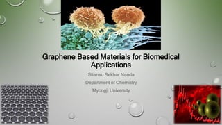 Graphene Based Materials for Biomedical
Applications
Sitansu Sekhar Nanda
Department of Chemistry
Myongji University
1
 