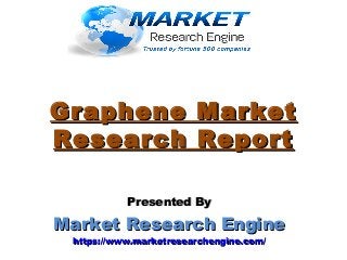 Graphene MarketGraphene Market
Research ReportResearch Report
Presented ByPresented By
Market Research EngineMarket Research Engine
https://www.marketresearchengine.com/https://www.marketresearchengine.com/
 