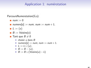 xe 
3 
1 
5 
4 
2 0 
Si le traitement d'un sommet consiste a l'acher, on achera 
dans l'ordre 5, 1, 3, 2, 4, 0. 
static void Affiche(Arbre a) { 
i f (a==null) return; 
Affiche(a.gauche); 
System.out.println(a.val+ ); 
Affiche(a.droite); 
} 
30 
 