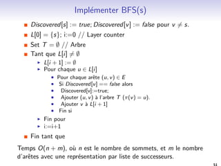 Plan 
Rappels: les graphes 
Rappels: Les arbres 
Les arbres binaires 
Parcours d'arbres 
Representation des graphes 
Matrice d'adjacences 
Liste de successeurs 
Parcours de graphes 
Parcours generique 
Parcours en largeur BFS 
Parcours en profondeur DFS 
Calcul de distances 
Algorithme de Bellman-Ford 
Algorithme de Dijsktra 
Algorithme de Floyd Warshall 
36 
 