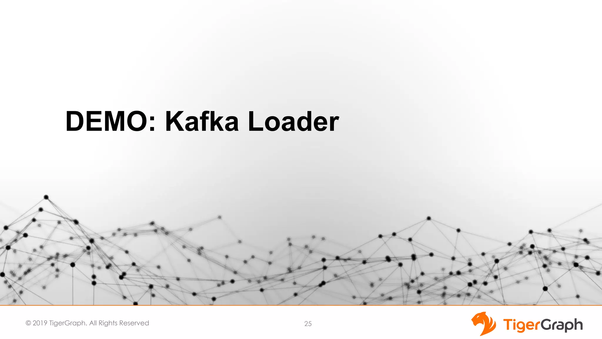 © 2019 TigerGraph. All Rights Reserved
DEMO: Kafka Loader
25
 