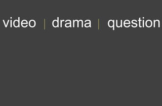 1video drama question
 