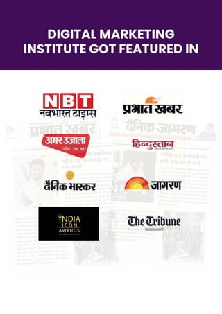 DIGITAL MARKETING
INSTITUTE GOT FEATURED IN
 