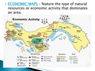 Economic Resources Map Color Coding Graphic representation of the earth . maps and globe | PPTX
