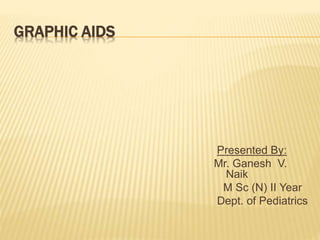 GRAPHIC AIDS
Presented By:
Mr. Ganesh V.
Naik
M Sc (N) II Year
Dept. of Pediatrics
 