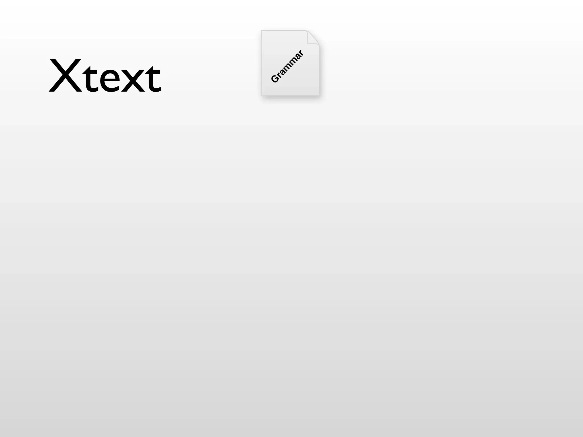 Xtext


 G
  ra
       m
        m
            ar
 