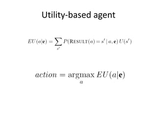 Utility-based agent
 