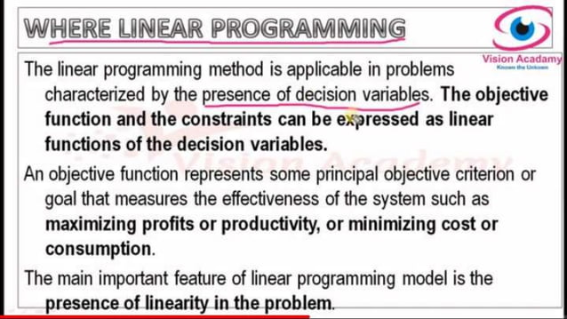 Linear programming basics and background | PPT