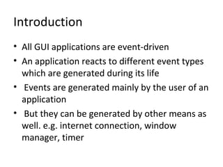 Swing and Graphical User Interface in Java | PPT