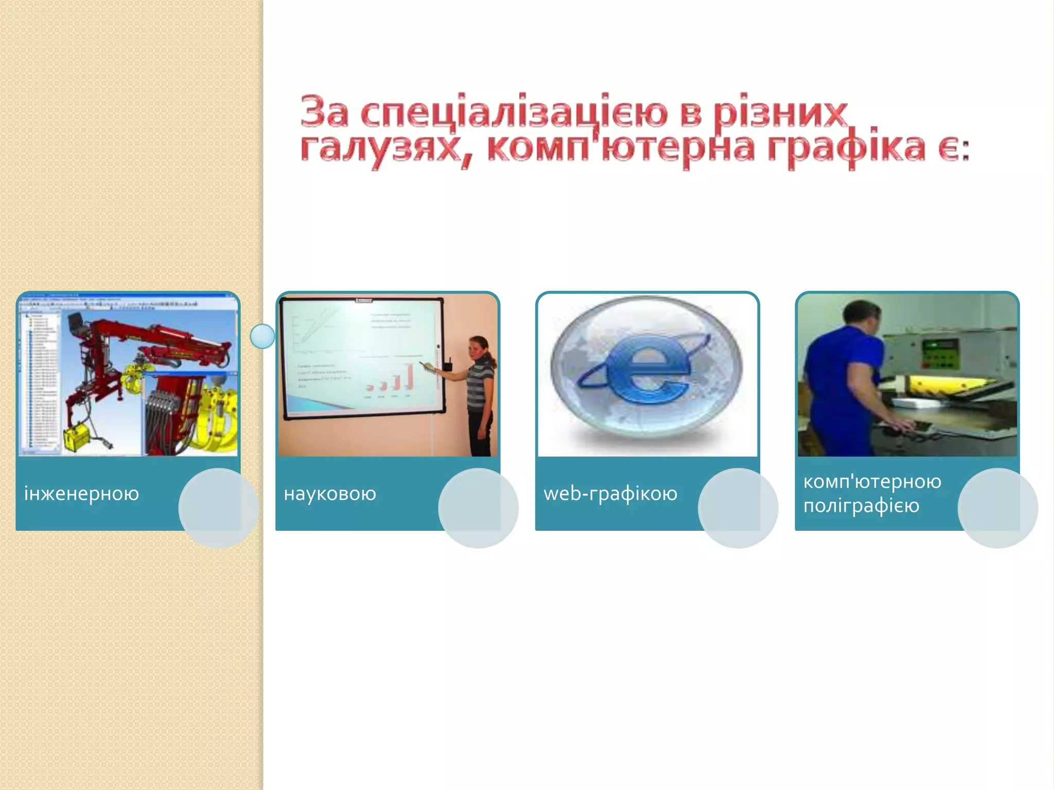 комп'ютерною
інженерною   науковою   web-графікою
                                       поліграфією
 