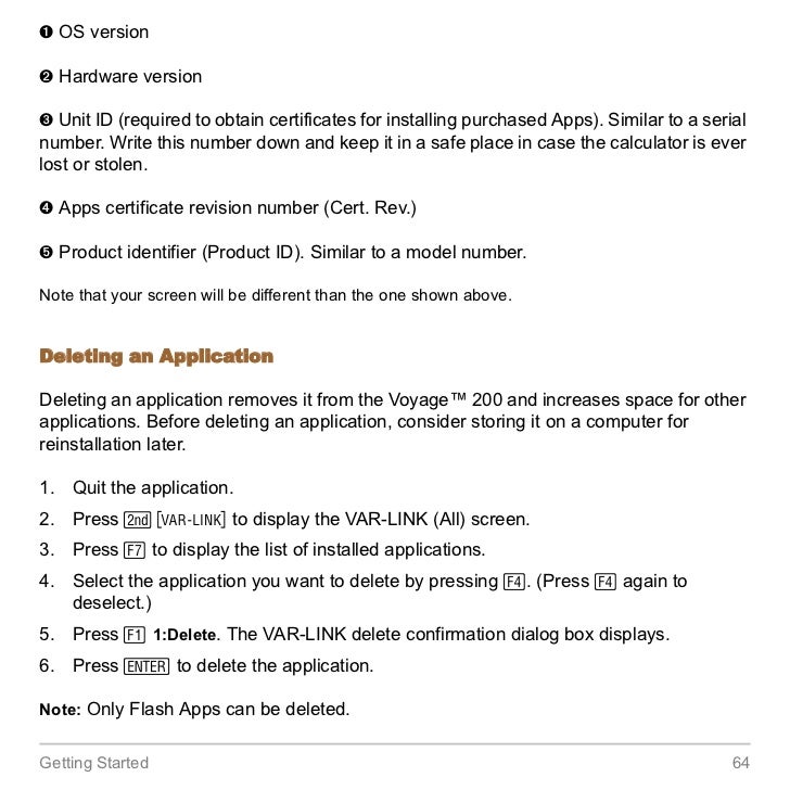 Graphic Calculator Ti Voyage 0 Guidebook